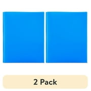 (2 pack) Pen+Gear 3-Prong 2-Pocket Poly Folder, Blue