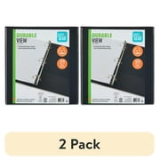 (2 pack) Pen+Gear Durable View Binder, 3-Ring, 1.5-Inch Slanted D-Rings, Black