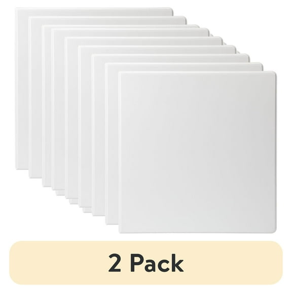 (2 pack) Pen + Gear 3-Ring Durable View Binder, 2 inch Binder Ring Type, Slant D-Ring, White, 6 Pack