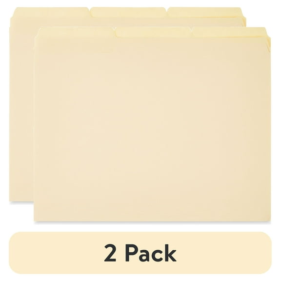 (2 pack) Pen+Gear Manila File Folders, Letter Size, 25 Count