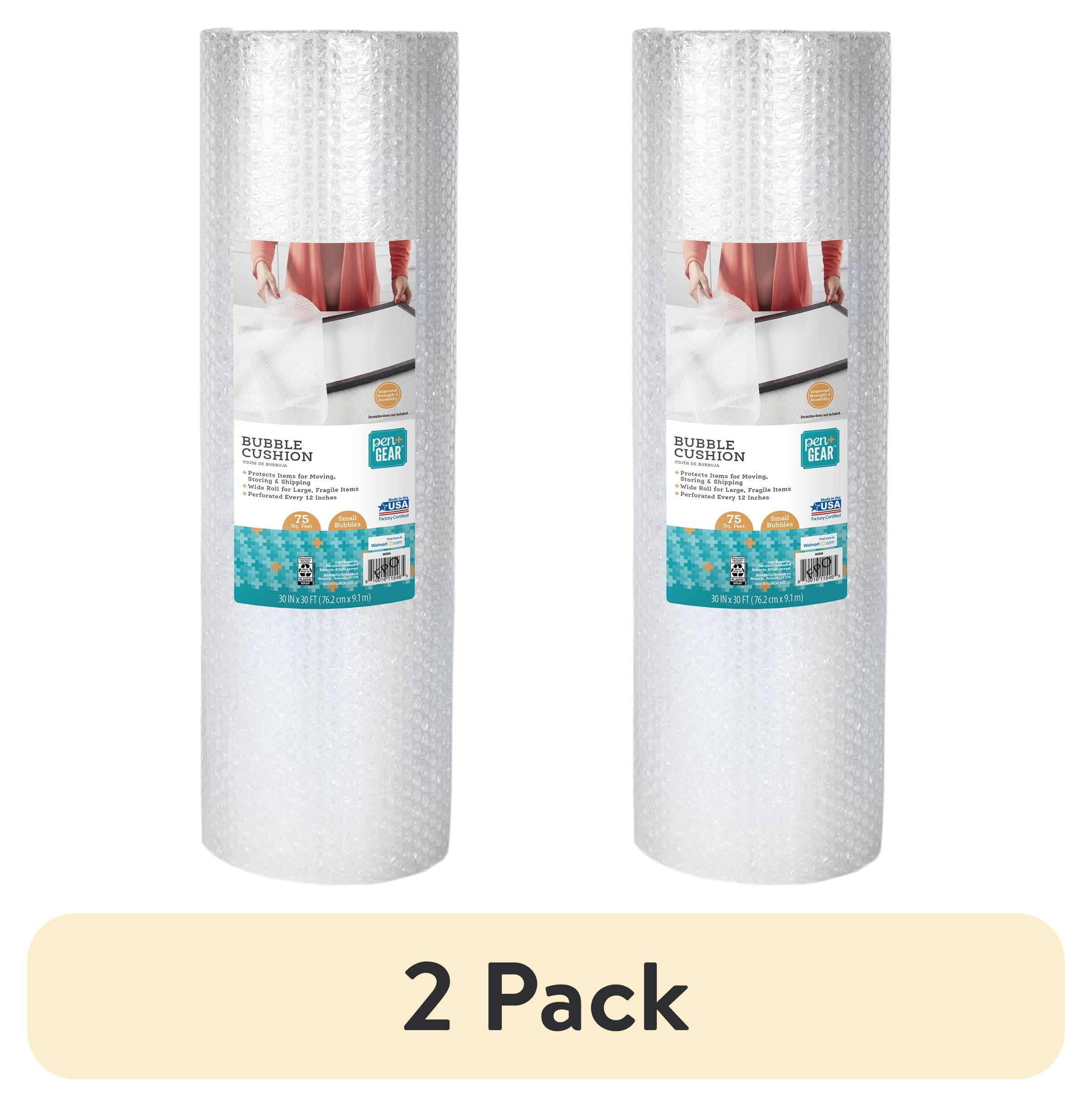 (2 pack) Pen+Gear Bubble Cushion Roll, 30 in x 30 ft, 3/16 in, Wide Roll