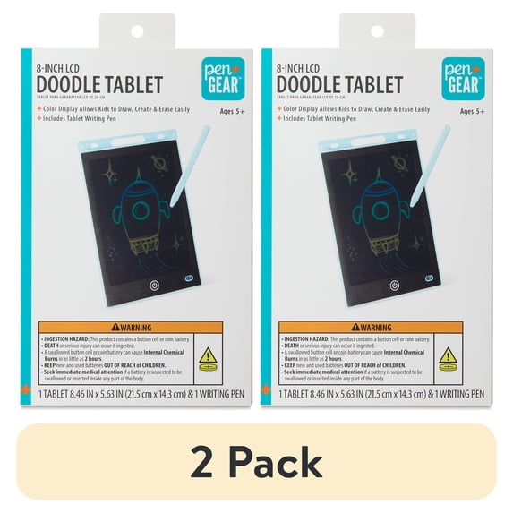 (2 pack) Pen+Gear 8-Inch LCD Doodle Tablet