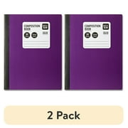 (2 pack) Pen+Gear College Rule Composition Book, 7.5" x 9.75", Purple, 80 Sheets, New