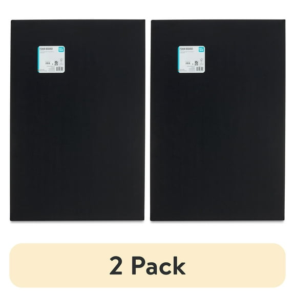 (2 pack) Pen+Gear Black Foam Board, 20" x 30"