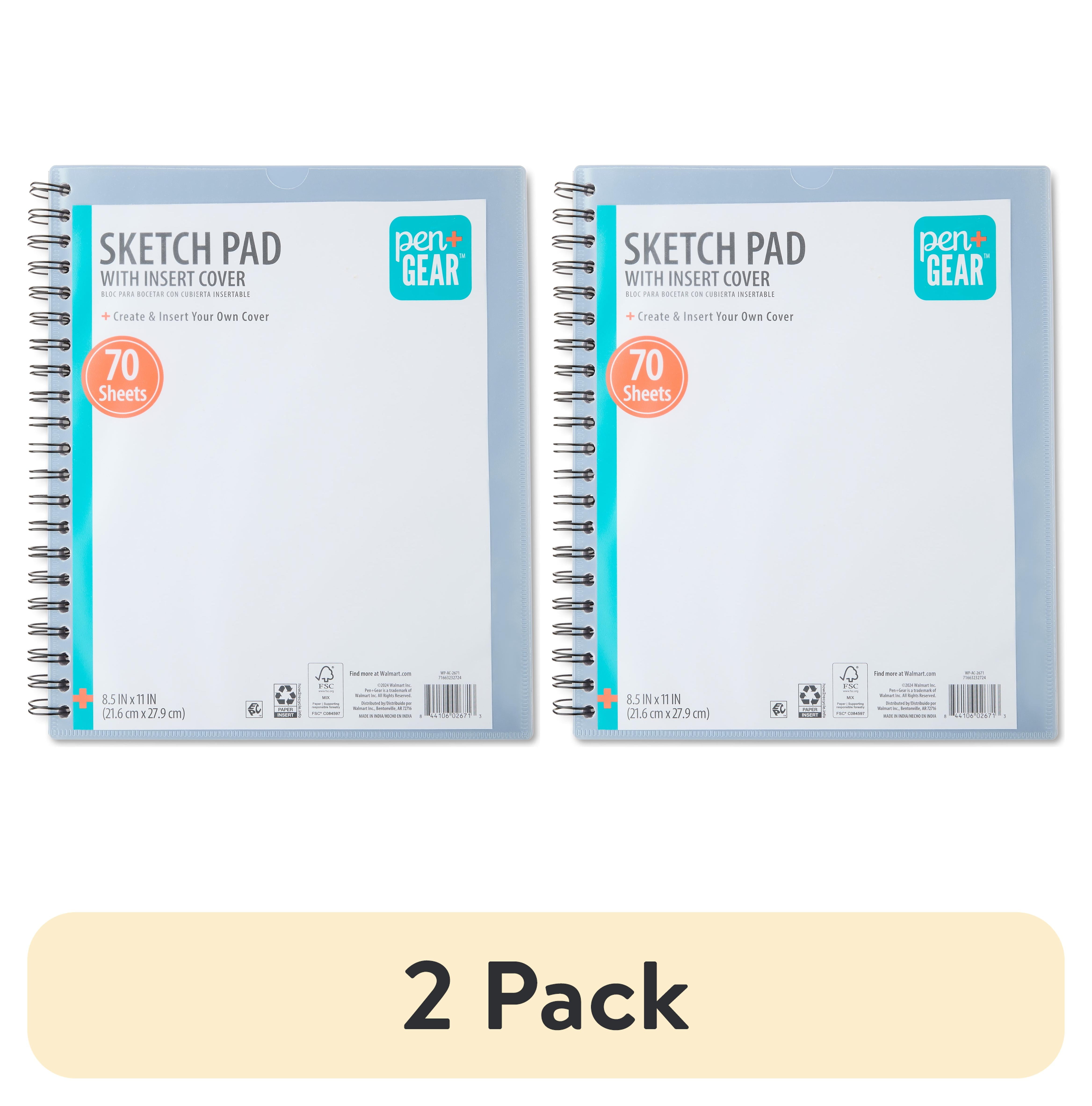 Pen+Gear Create a Cover Sketch Diary, Blue, Insertable Cover