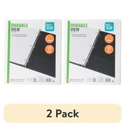 (2 pack) Pen+Gear Durable View 1/2" D-Ring Binder, White