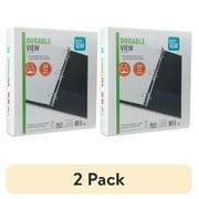 (2 pack) Pen+Gear Durable View 1.5" D-Ring Binder, White