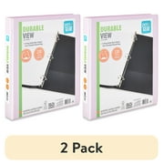 (2 pack) Pen+Gear Durable View 1" D-Ring Binder, Lilac 1-Pack