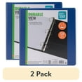 thumbnail image 1 of (2 pack) Pen+Gear Durable View 2" D-Ring Binder, Blue, 1 Count, 1 of 10
