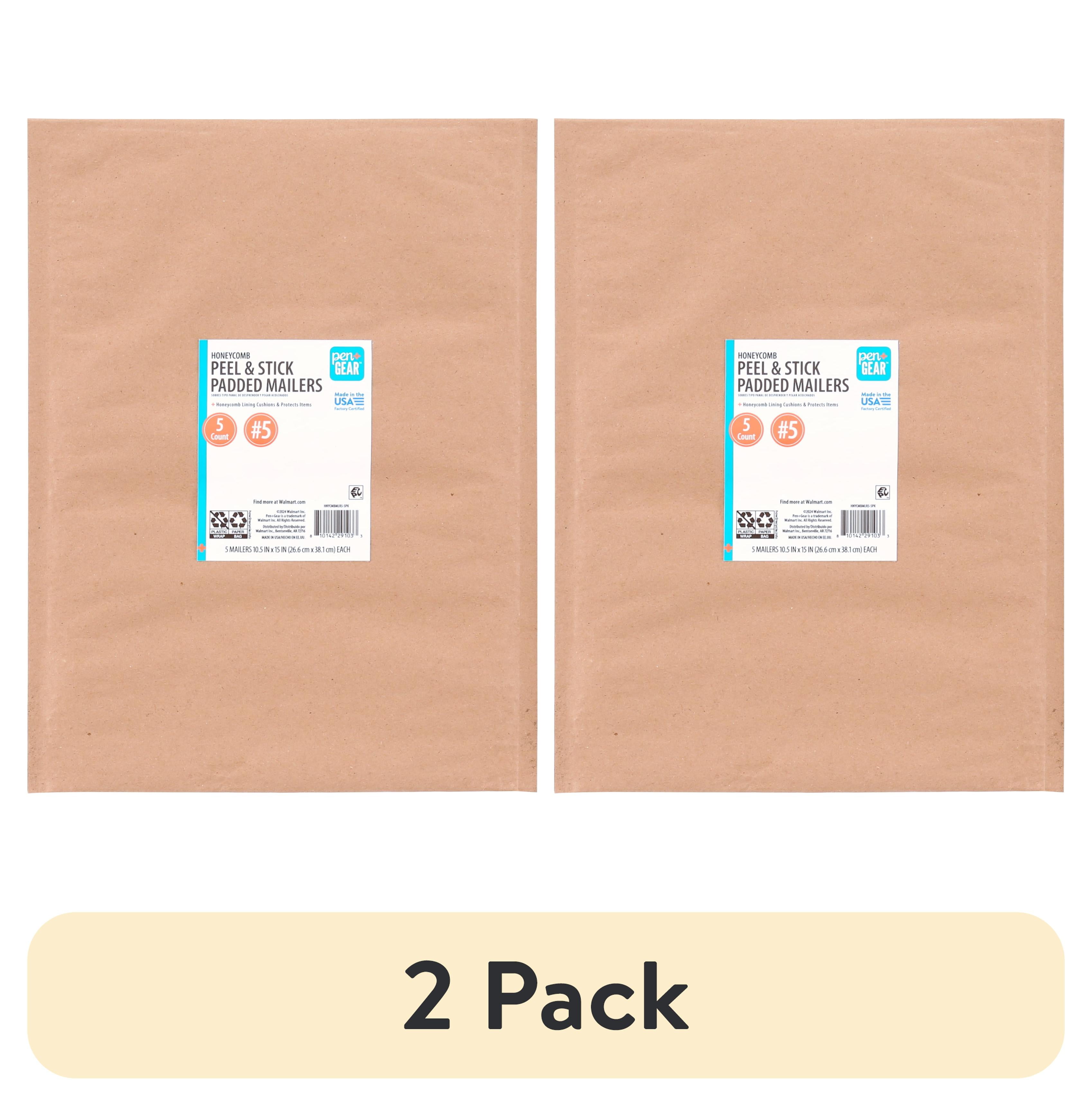 (2 pack) Pen+Gear Self-Seal Honeycomb Padded Mailers, 10.5" x 15", 5 Count