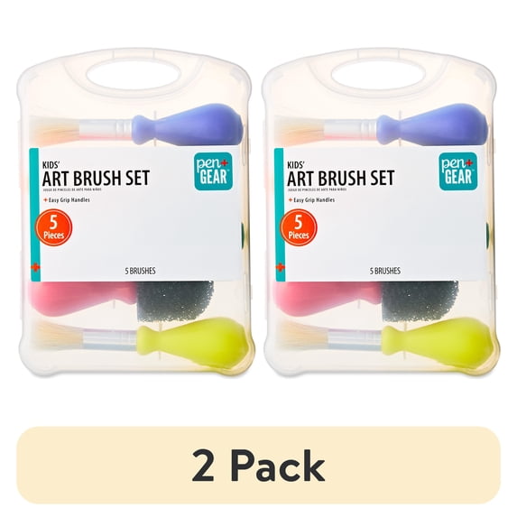 (2 pack) Pen+Gear Kids' Art Brush Set, 5 Pieces