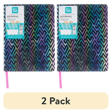 (2 pack) Pen+Gear Lined Journal, Geometric, Simulated Leather, 256 Pages