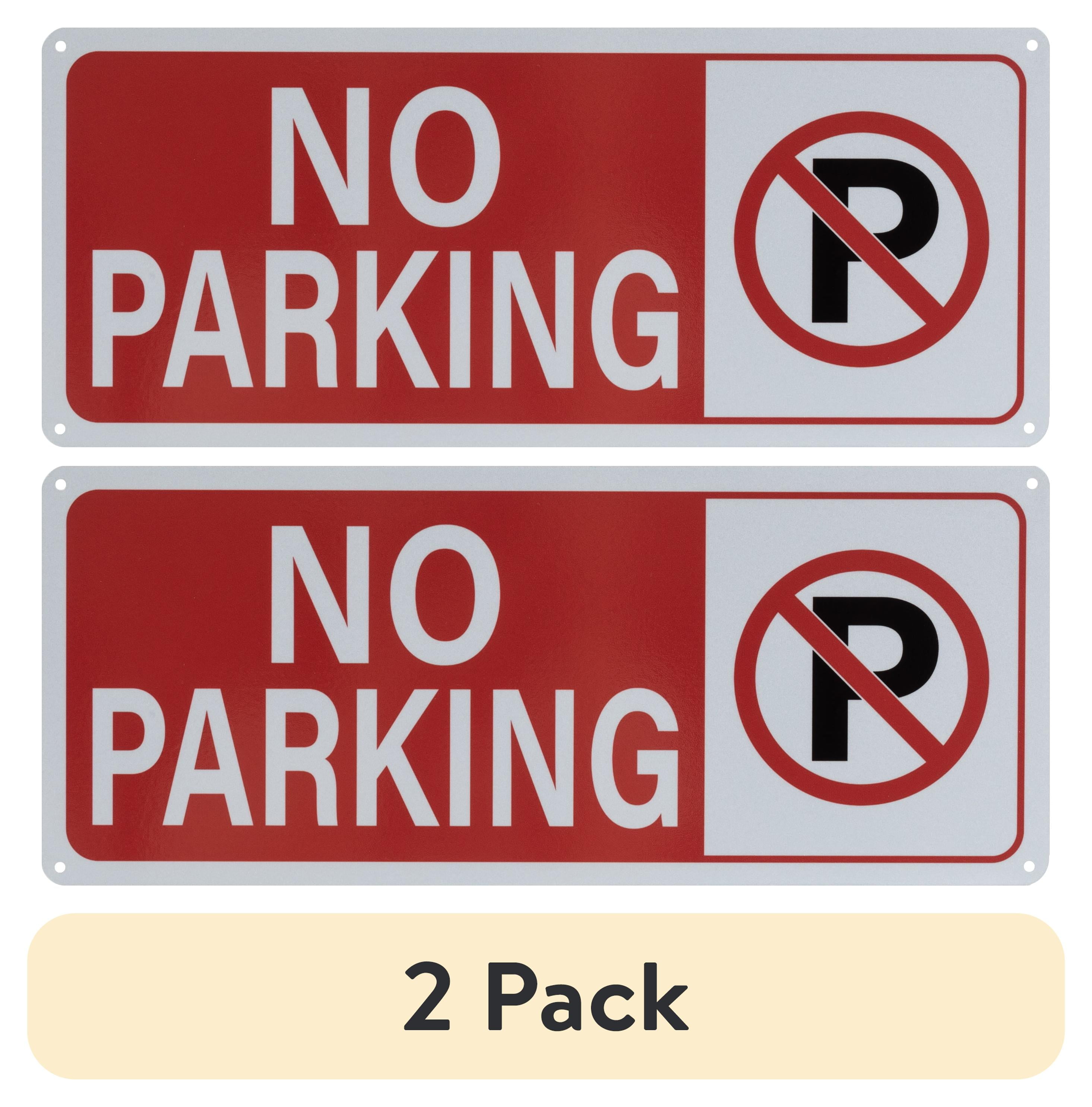(2 pack) "Pen+Gear  No Parking Sign, 6x14 inch -Vibrant Red, Easy-to-Read, Durable for Outdoor & Indoor Use"