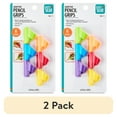 thumbnail image 1 of (2 pack) Pen+Gear Silicone Pencil Grip, Multicolor, 6 Count, 1 of 7