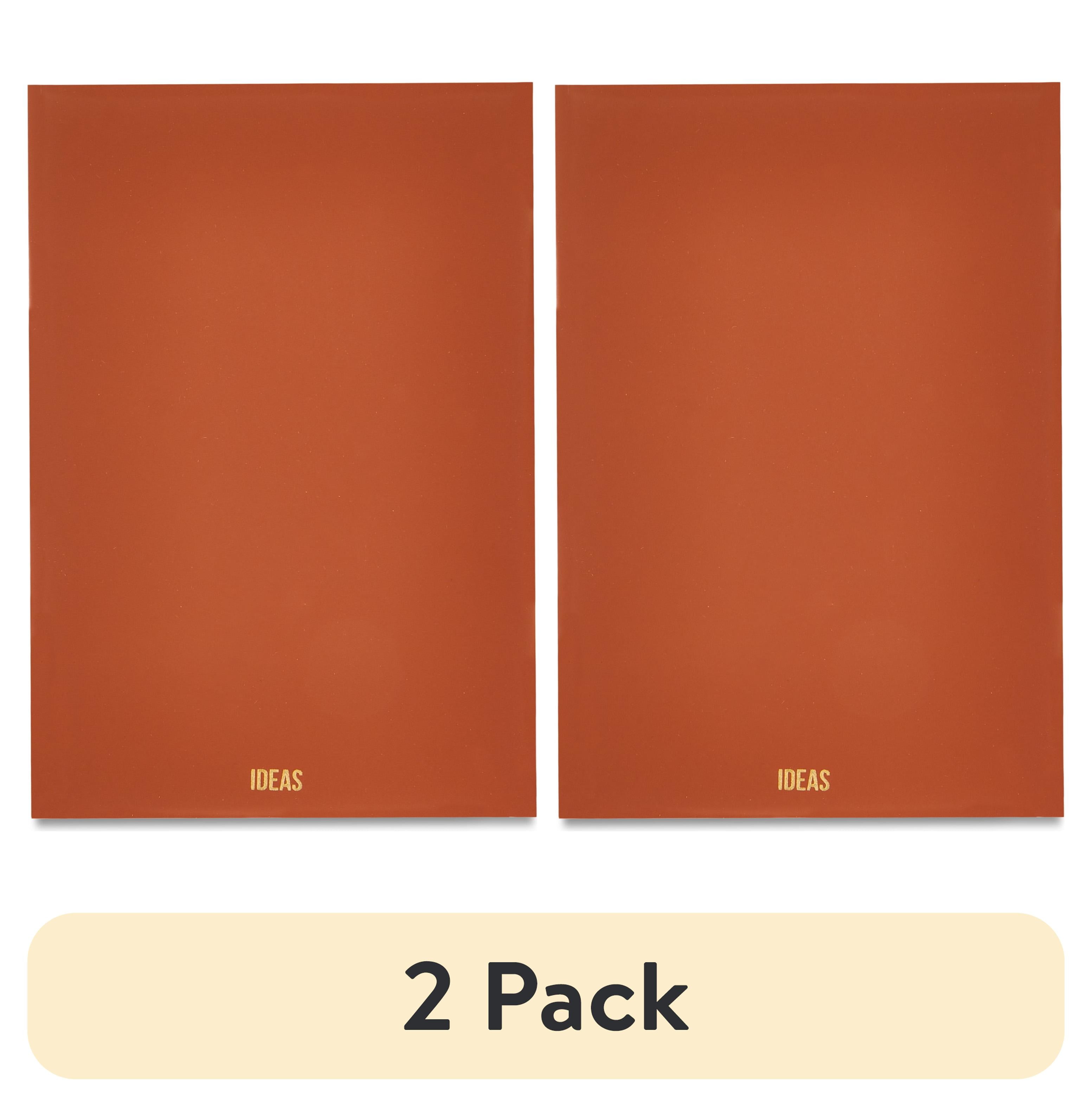 (2 pack) Pen+Gear Simulated Leather Journals, Golden Pond & Cognac Brown, 5.5" x 8", 60 Ruled Pages, Set of 2