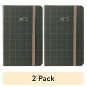 (2 pack) Pen+Gear Taupe Small Journal with Elastic Closure, 3.75" x 5.75", 80 Ruled Pages