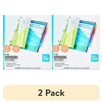(2 pack) Pen+Gear Vibrant Color 8-Tab Dividers with Pockets