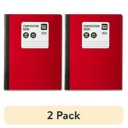 (2 pack) Pen+Gear Wide Ruled Composition Notebooks, 9.75 Inch x 7.5 Inch, Red, 80 Sheets