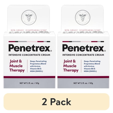 (2 pack) Penetrex Joint & Muscle Therapy Cream - Soothing Relief for Back, Neck, Hands, feet & Nerves, 2 fl oz