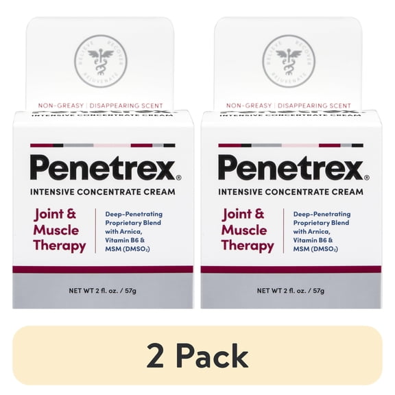 (2 pack) Penetrex Joint & Muscle Therapy  Soothing Relief for Back, Neck, Hands, Feet & Nerves  Premium Whole Body Recovery Rub with Arnica, Vitamin B6 MSM & Boswellia  Non-Greasy 2oz Cream