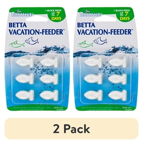 (2 pack) Penn-Plax Betta Vacation Feeder - 7 Day Tablet Fish Food - for Weekend Getaways - 6 Per 1 Pack