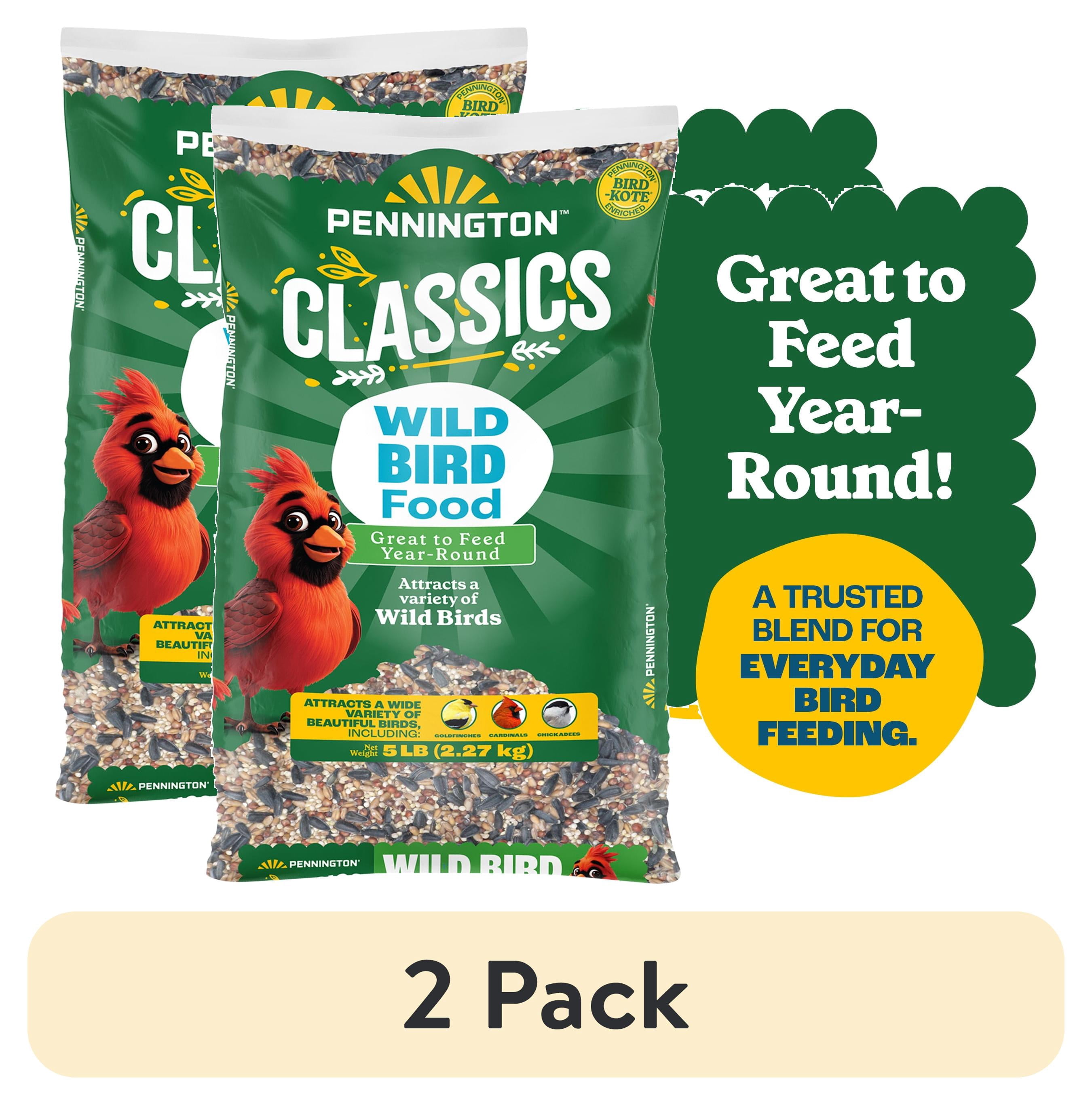 (2 pack) Pennington Classic Dry Wild Bird Feed and Wild Bird Seed, 10 lb. Bag, 1 Pack