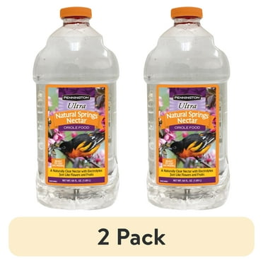 (2 pack) Pennington Natural Springs Ready to Use Fresh Oriole Nectar, 64 oz. Liquid Wild Bird Food, 1 Pack
