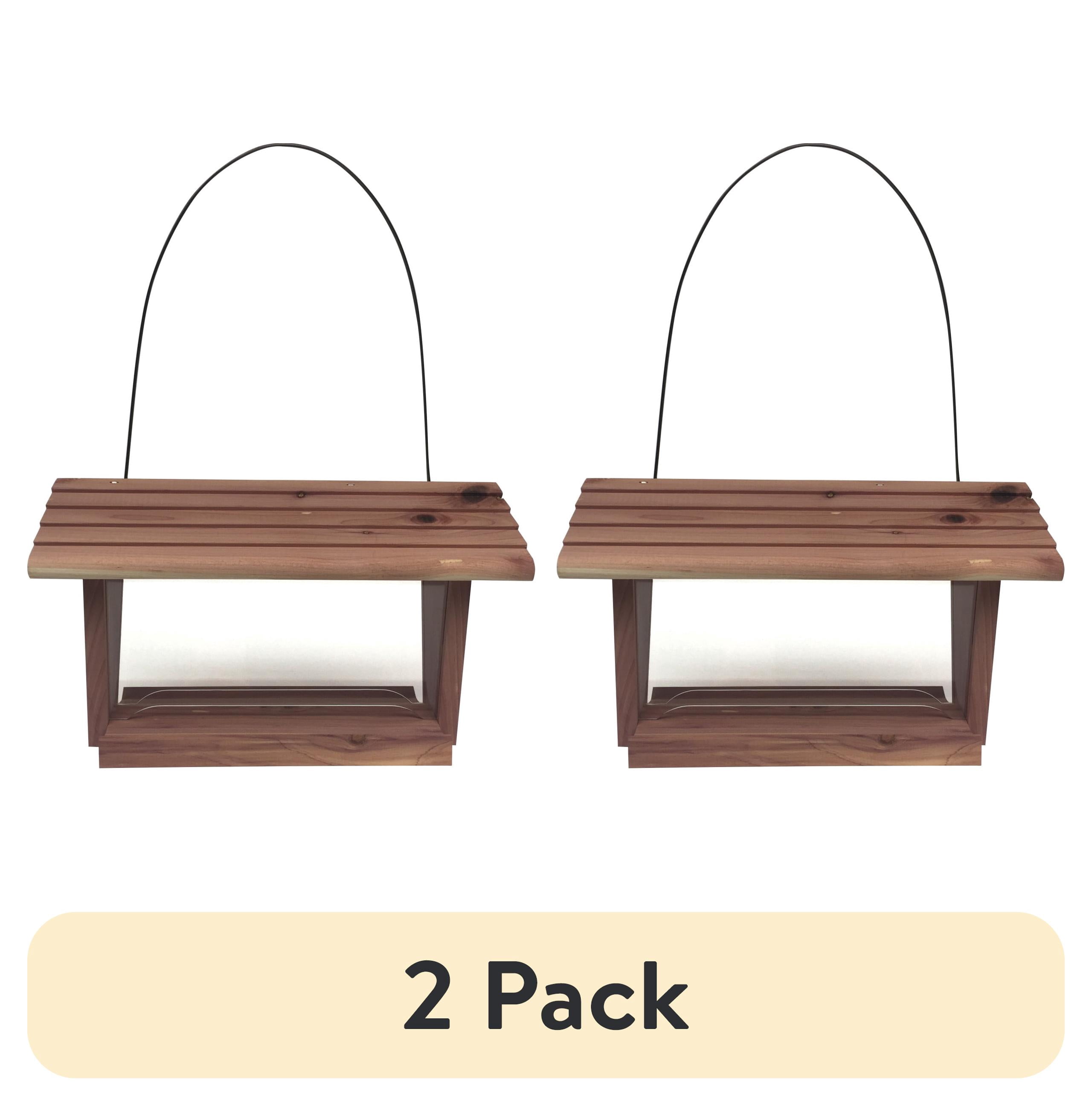 (2 pack) Pennington Red Cedar Natures Friend Hopper Bird Feeder, 3 lb Capacity