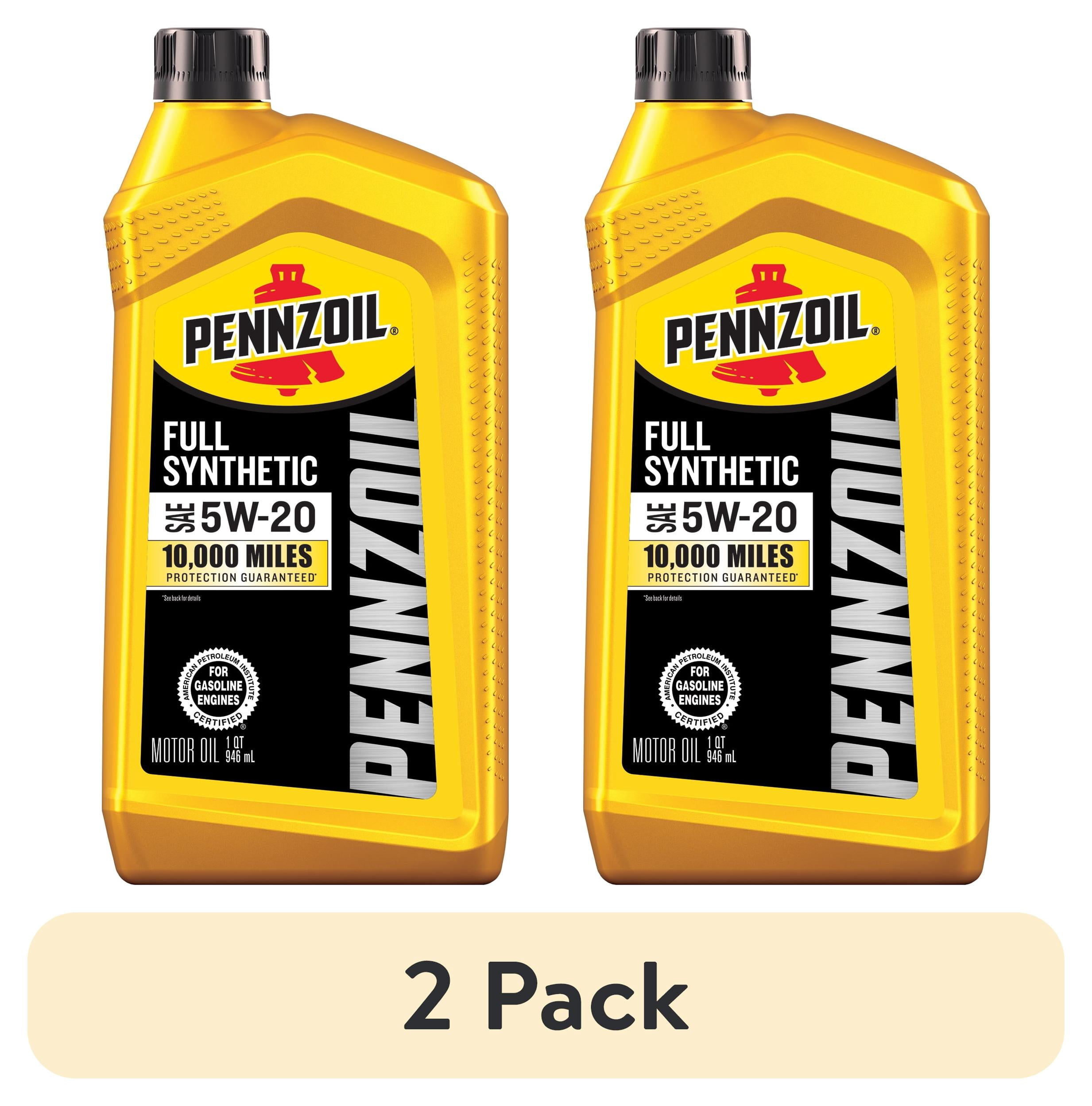 (2 pack) Pennzoil Full Synthetic 5W-20 Motor Oil, 1 Quart