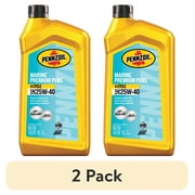 2 pack Pennzoil Marine Premium Plus Outboard 4-Cycle 25W-40 Engine Oil, 1 Gallon