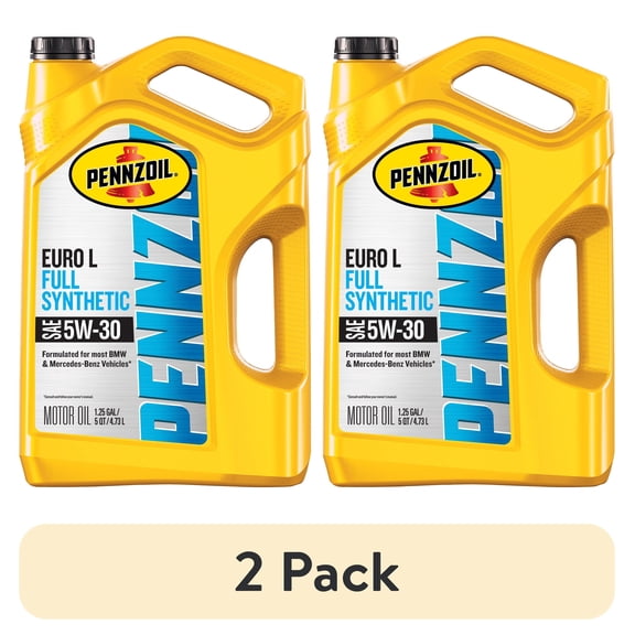 (2 pack) Pennzoil Platinum Euro L Full Synthetic 5W-30 Motor Oil, 5 Quart