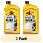 2 pack Pennzoil Platinum Full Synthetic 0W-20 Motor Oil, 1-Quart