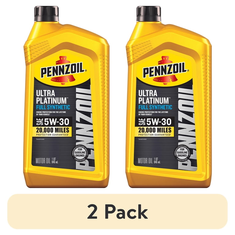 イ*ル様 【9月終了】Pennzoil Ultra Platinum 5W-30 2 pack) Pennzoil Ultra Platinum Full Synthetic 5W-30 Motor Oil, 1