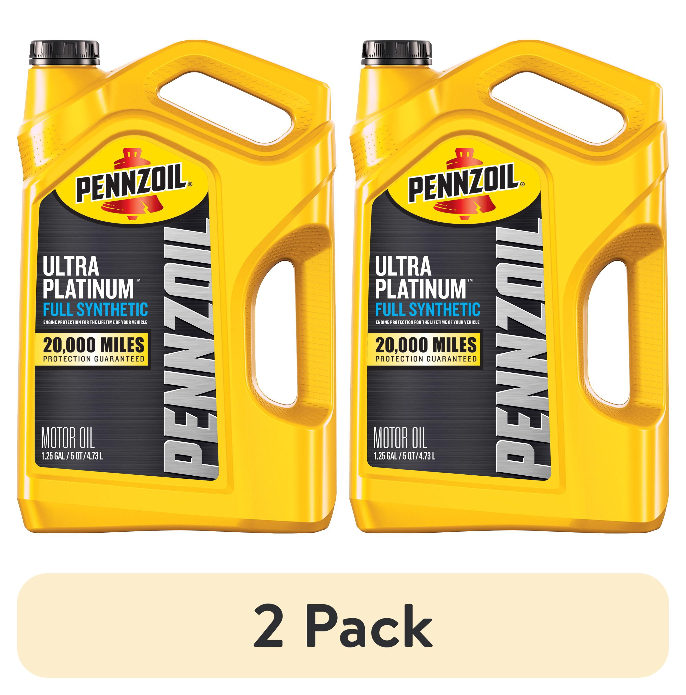 Pennzoil, Ultra Platinum Full Synthetic 5W-30 Motor Oil, 2pk, 5 qt