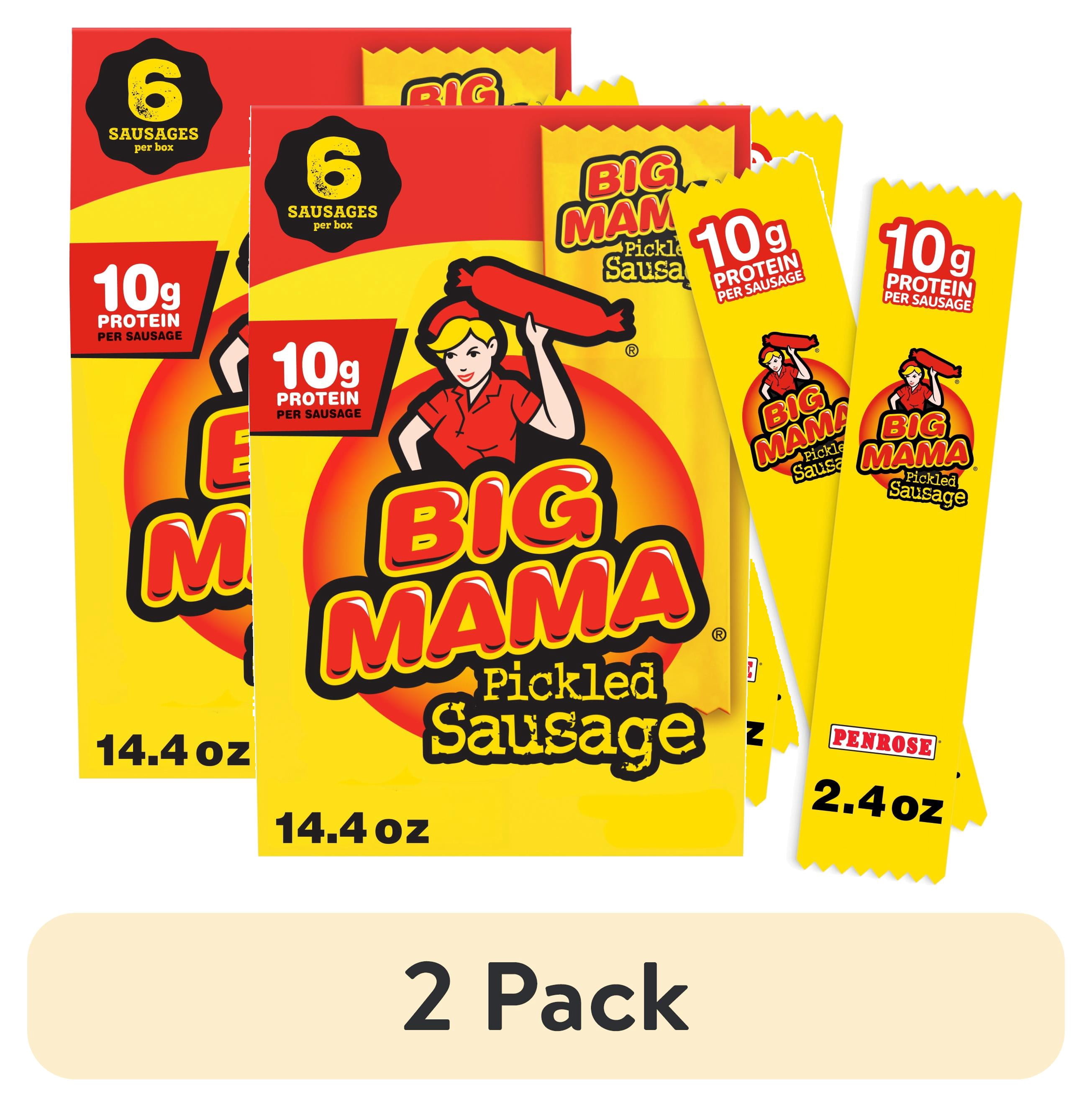 Penrose Big Mama Pickled Sausage, 10g Protein per Sausage, 2.4 oz