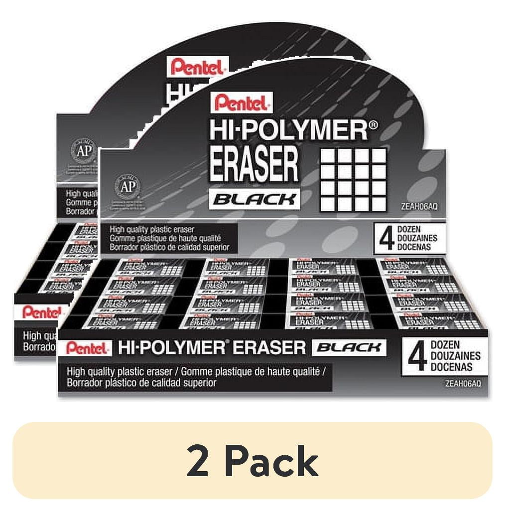 2 pack) Pentel Hi-Polymer Non-Abrasive Latex-Free Erasers