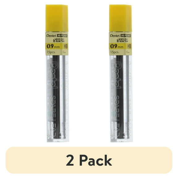 Pentel Super Hi-Polymer Leads, .9mm, HB, 15/Pkg.