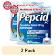 thumbnail image 1 of (2 pack) Pepcid AC Maximum Strength Famotidine Tablets, Icy Cool Mint, 40 Count, 1 of 12