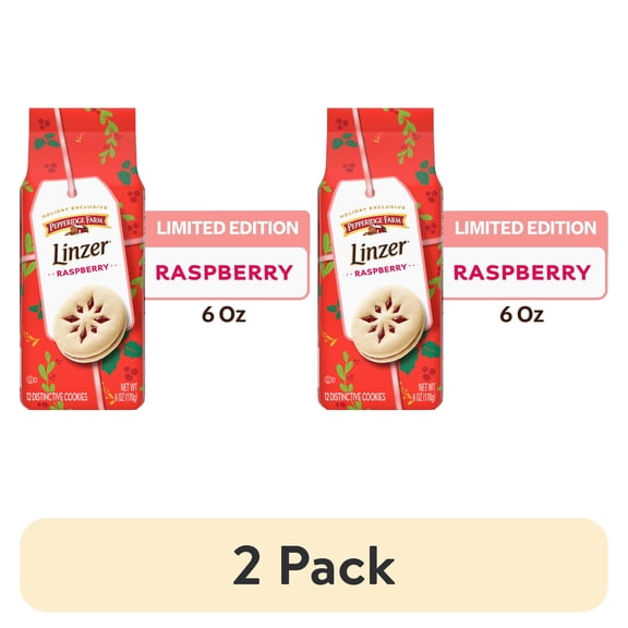 (2 pack) Pepperidge Farm Linzer Raspberry Cookies, 6-oz. Bag