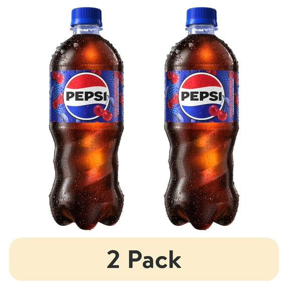 (2 pack) Pepsi Cola Wild Cherry Soda Pop, 20 fl oz Bottle
