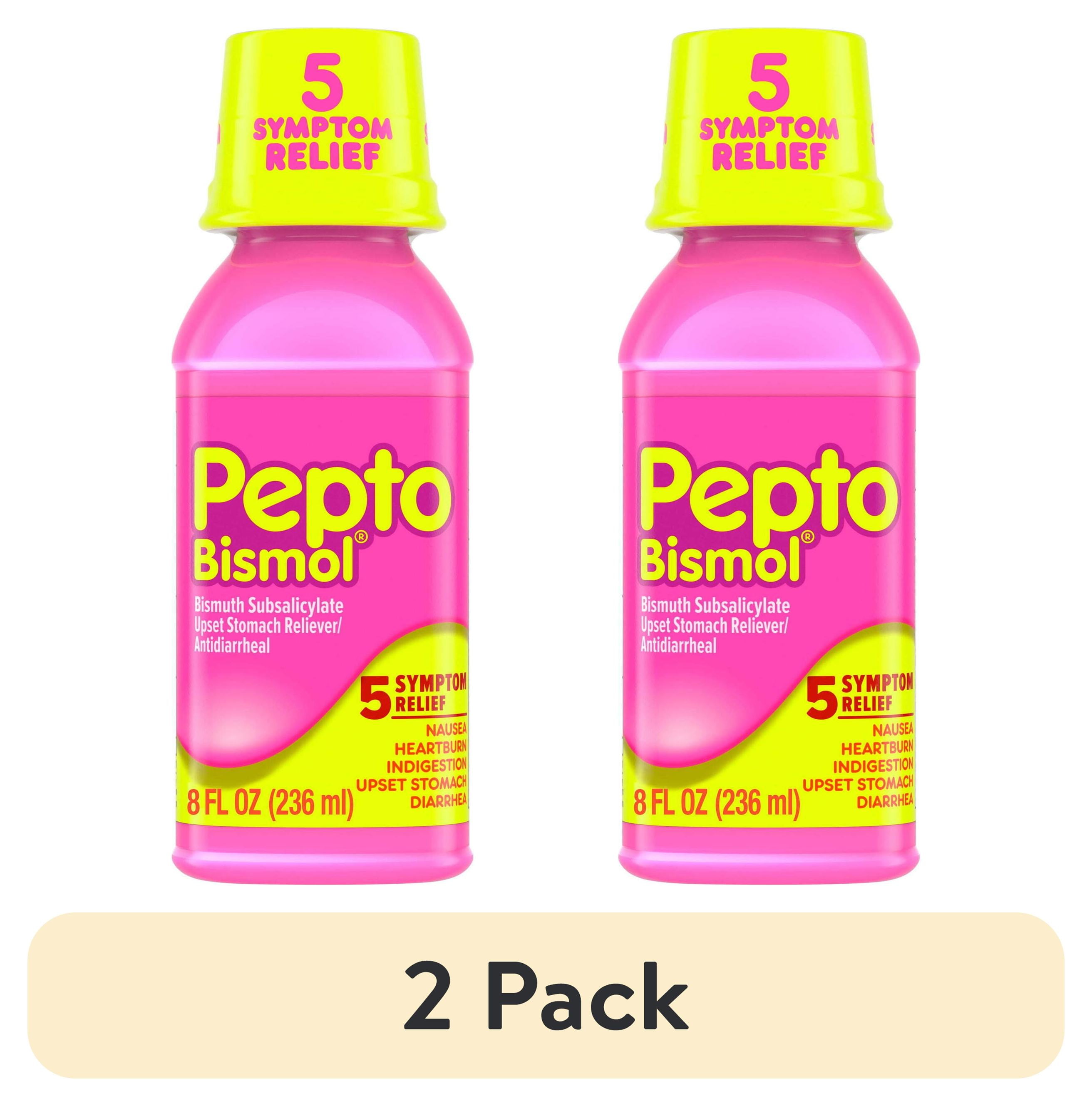 (2 pack) Pepto Bismol Liquid, Indigestion and Anti-Diarrhea Stomach Relief, Original, 8 Fl oz