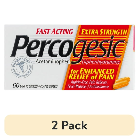 (2 pack) Percogesic Extra Strength 60 Ct Tablet