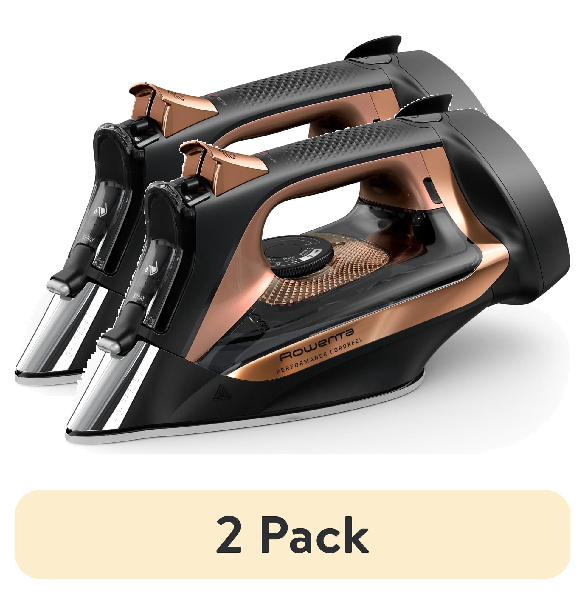 (2 pack) Performance Cordreel Steam Iron, Powerful Steam & Retractable Cord