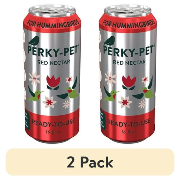 (2 pack) Perky-Pet Ready-to-Use Red Hummingbird Nectar Can, 16 fl oz