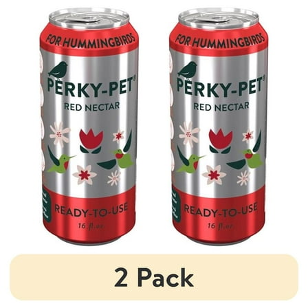 (2 pack) Perky-Pet Ready-to-Use Red Hummingbird Nectar Can, 16 fl oz