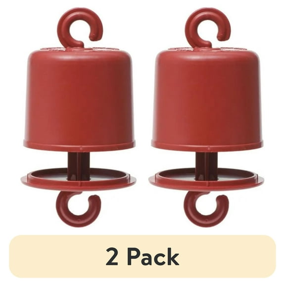 (2 pack) Perky-Pet Ant Guard Plus for Hummingbird Feeders, Red, Prevent Ants from Eating Nectar, 1 Pack