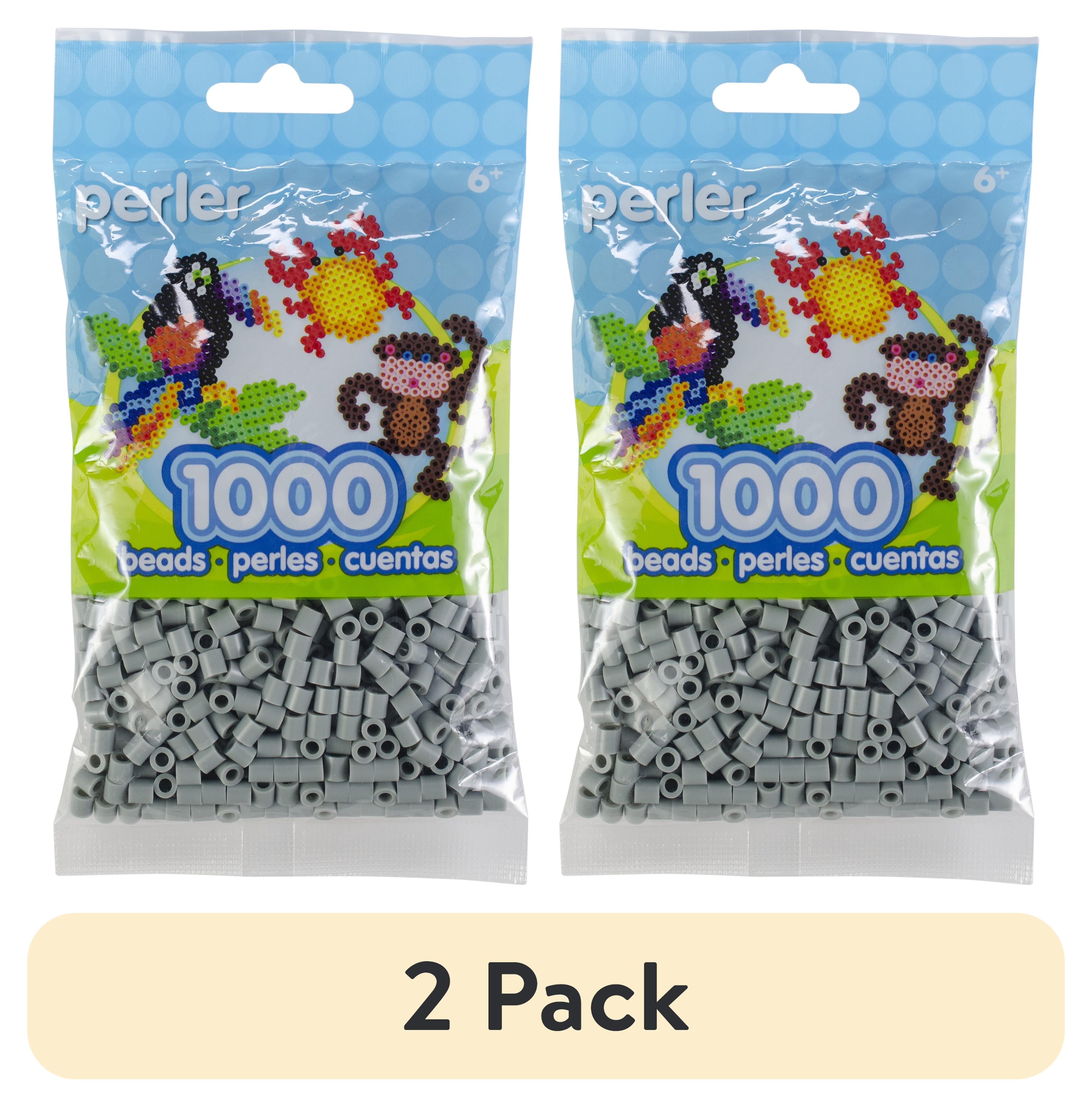 Perler Fused Bead Bag 1000pc Light Grey