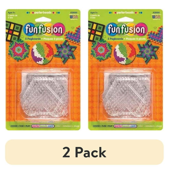 (2 pack) Perler Pegboards: Square, Clear, 5.7 inches, 5pc