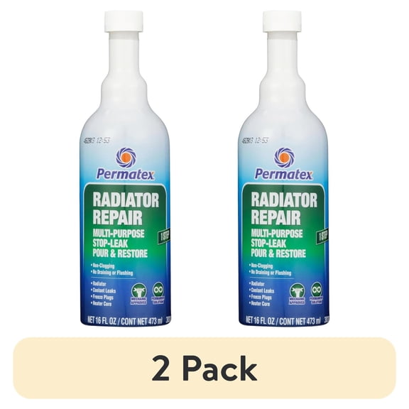 (2 pack) Permatex 30301 Radiator Repair - Stop Leak, 16 fl oz, Protecting Against Coolant Loss, Stopping Leaks and Seepage from Head Gaskets