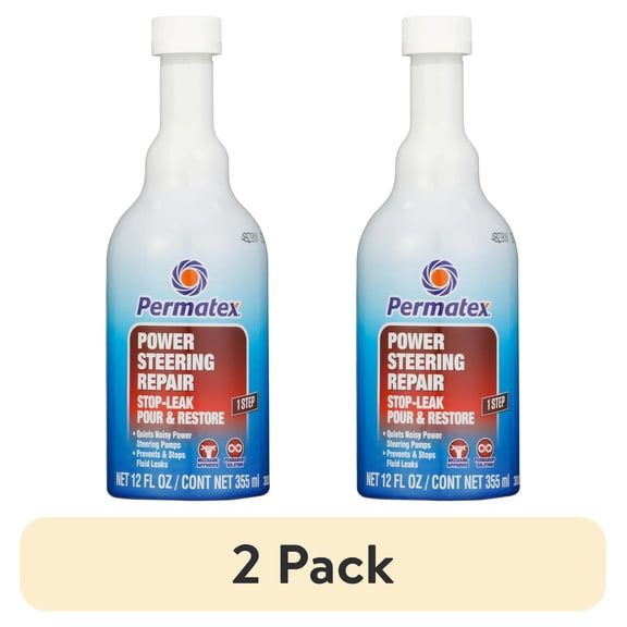 (2 pack) Permatex 30303 Power Steering - Stop Leak, Effectively Stops Power Steering System Leaks While Revitalizing Seals and O-Rings, 12 oz